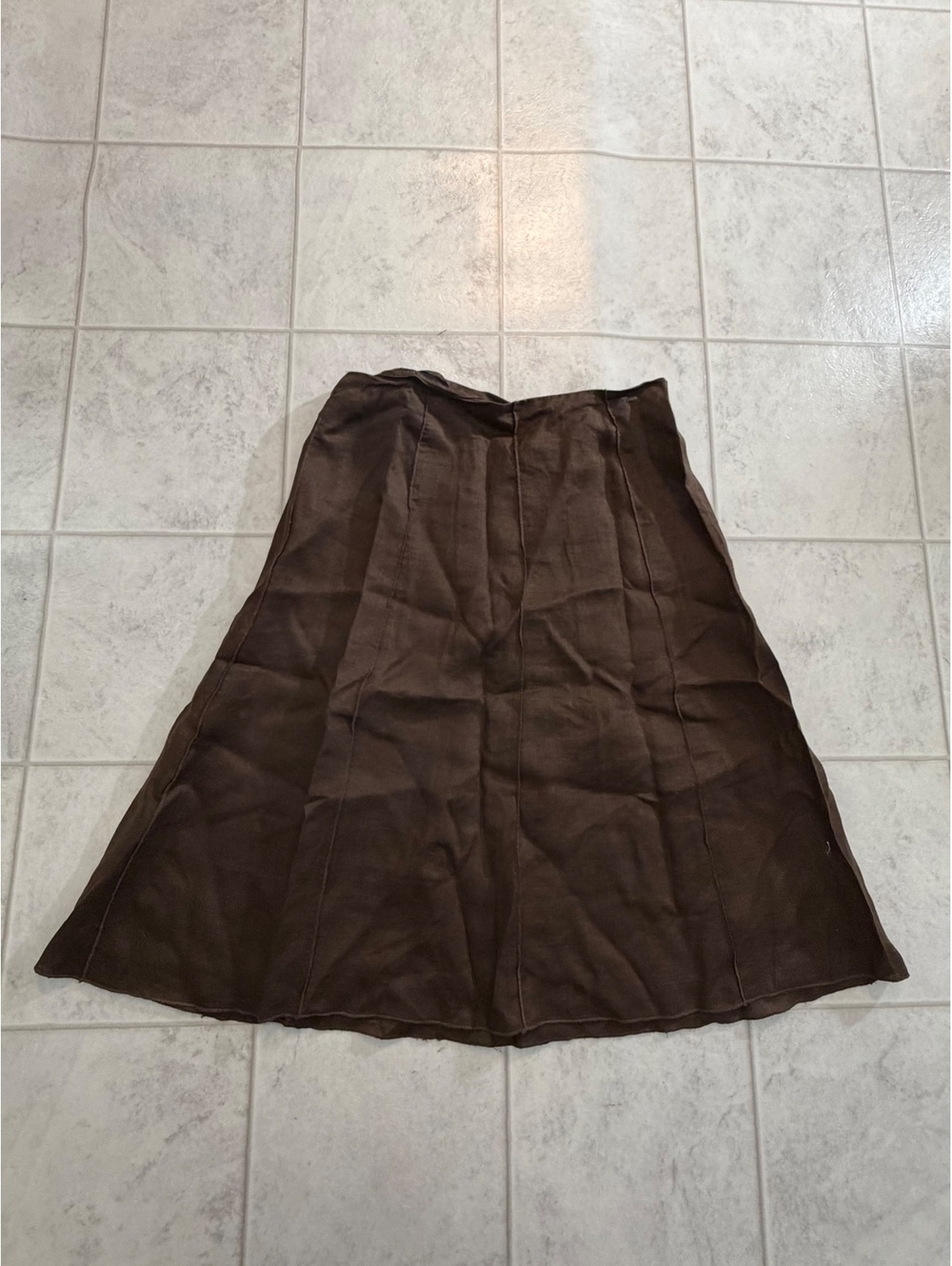 Metrostyle brown midi skirt